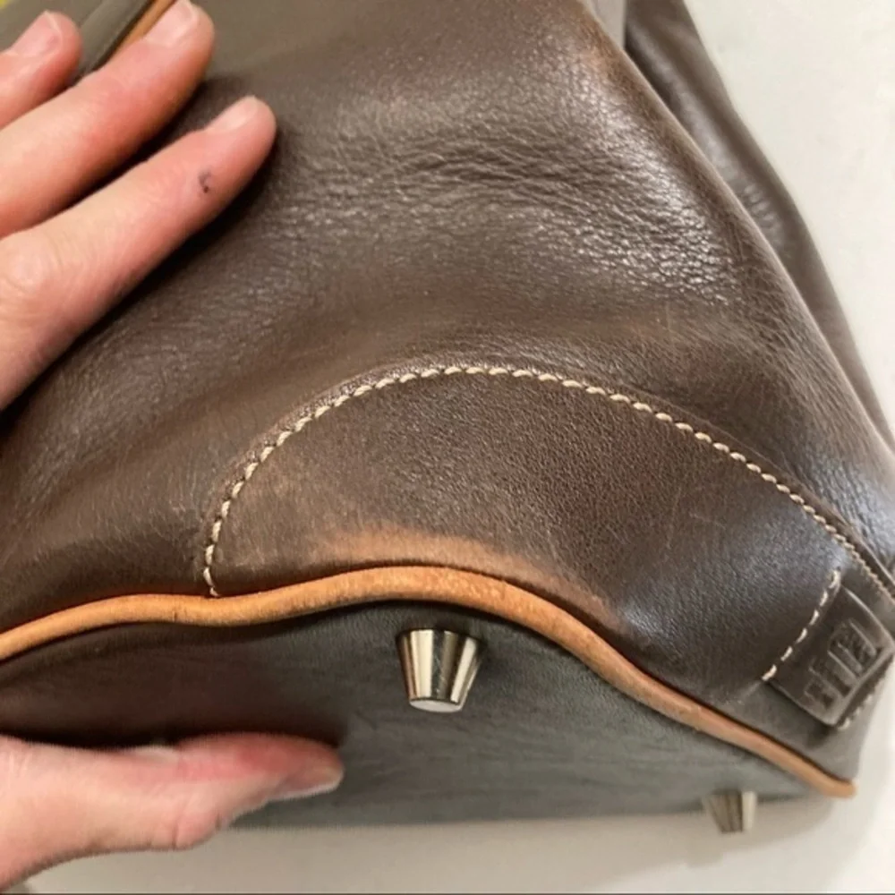 Coach vintage y2k Hamptons 7585 brown leather tote bag